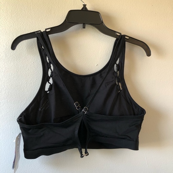 Athleta Black High Neck Loop Bikini Top 40 B/C - Picture 3 of 11